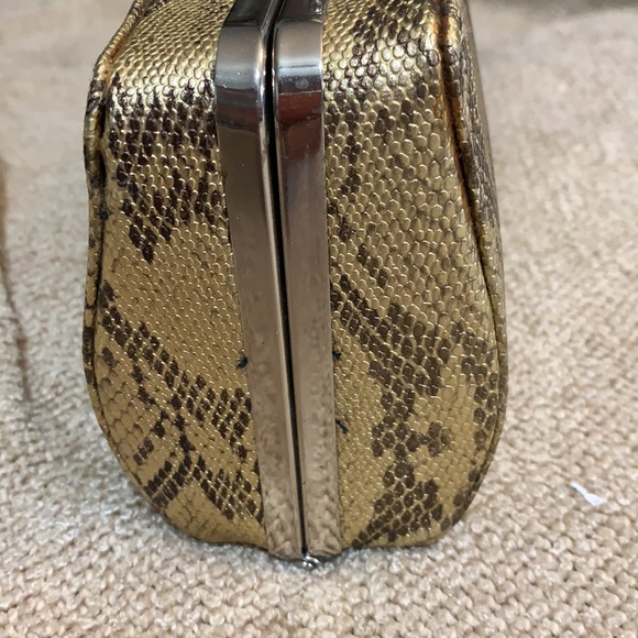 Python print vintage style hard shell sm. handbag. - Picture 4 of 12